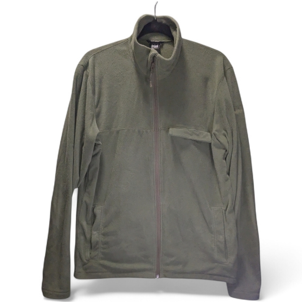 Helly Hansen Men's Green Fleece utility  Jacket Underlayer Size L